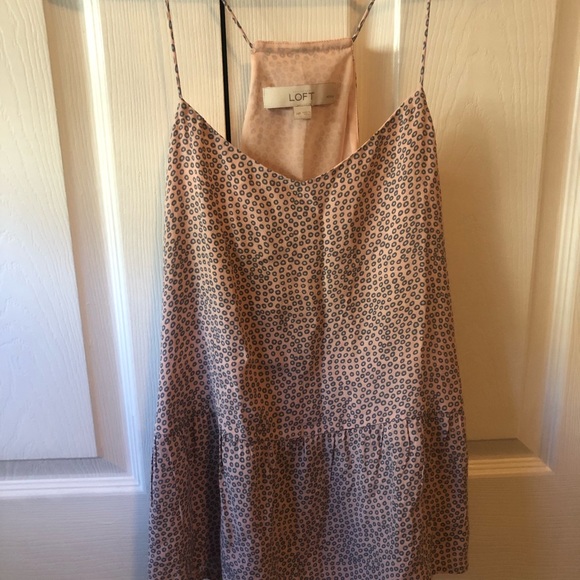 ⭐️HP Loft pink peplum racer back tank - Picture 3 of 5